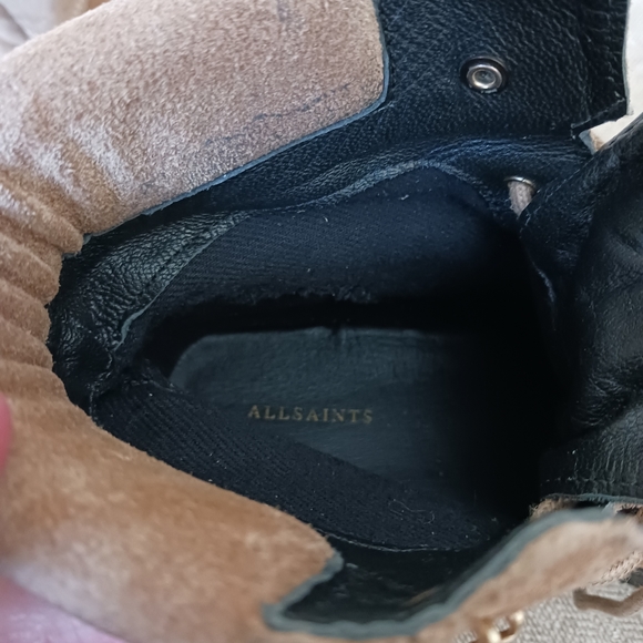 Allsaints Paulina suede leather combat boots - Picture 11 of 12